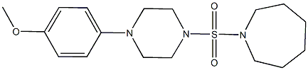 4-[4-(1-azepanylsulfonyl)-1-piperazinyl]phenyl methyl ether Structure