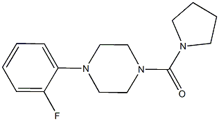 1-(2-fluorophenyl)-4-(1-pyrrolidinylcarbonyl)piperazine 구조식 이미지