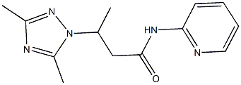 3-(3,5-dimethyl-1H-1,2,4-triazol-1-yl)-N-(2-pyridinyl)butanamide 구조식 이미지