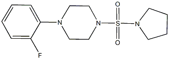 1-(2-fluorophenyl)-4-(1-pyrrolidinylsulfonyl)piperazine 구조식 이미지