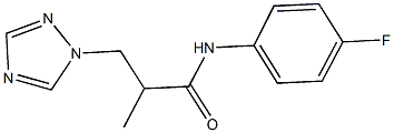 N-(4-fluorophenyl)-2-methyl-3-(1H-1,2,4-triazol-1-yl)propanamide 구조식 이미지