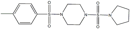 1-[(4-methylphenyl)sulfonyl]-4-(1-pyrrolidinylsulfonyl)piperazine 구조식 이미지