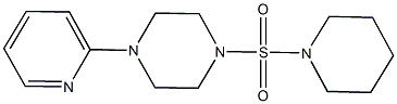 1-(1-piperidinylsulfonyl)-4-(2-pyridinyl)piperazine 구조식 이미지