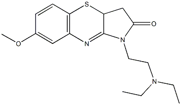 1-[2-(diethylamino)ethyl]-7-methoxy-3,3a-dihydropyrrolo[3,2-b][1,4]benzothiazin-2(1H)-one 구조식 이미지