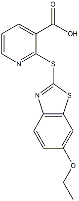 2-[(6-ethoxy-1,3-benzothiazol-2-yl)sulfanyl]nicotinic acid Structure