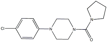 1-(4-chlorophenyl)-4-(1-pyrrolidinylcarbonyl)piperazine Structure