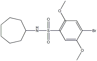 4-bromo-N-cycloheptyl-2,5-dimethoxybenzenesulfonamide Structure