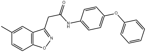 2-(5-methyl-1,2-benzisoxazol-3-yl)-N-(4-phenoxyphenyl)acetamide Structure