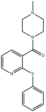 1-methyl-4-{[2-(phenylsulfanyl)-3-pyridinyl]carbonyl}piperazine 구조식 이미지