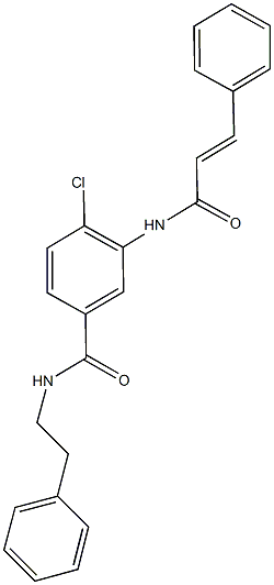 4-chloro-3-(cinnamoylamino)-N-(2-phenylethyl)benzamide 구조식 이미지