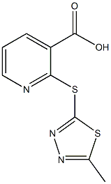 2-[(5-methyl-1,3,4-thiadiazol-2-yl)sulfanyl]nicotinic acid 구조식 이미지