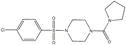 1-[(4-chlorophenyl)sulfonyl]-4-(1-pyrrolidinylcarbonyl)piperazine 구조식 이미지