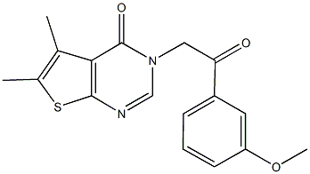 3-[2-(3-methoxyphenyl)-2-oxoethyl]-5,6-dimethylthieno[2,3-d]pyrimidin-4(3H)-one 구조식 이미지