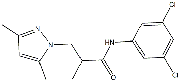 N-(3,5-dichlorophenyl)-3-(3,5-dimethyl-1H-pyrazol-1-yl)-2-methylpropanamide 구조식 이미지