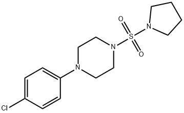 1-(4-chlorophenyl)-4-(1-pyrrolidinylsulfonyl)piperazine 구조식 이미지