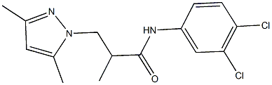 N-(3,4-dichlorophenyl)-3-(3,5-dimethyl-1H-pyrazol-1-yl)-2-methylpropanamide 구조식 이미지