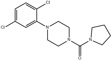 1-(2,5-dichlorophenyl)-4-(1-pyrrolidinylcarbonyl)piperazine 구조식 이미지