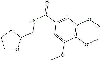 3,4,5-trimethoxy-N-(tetrahydro-2-furanylmethyl)benzamide Structure