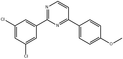 4-[2-(3,5-dichlorophenyl)-4-pyrimidinyl]phenyl methyl ether Structure