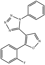 5-[5-(2-fluorophenyl)-4-isoxazolyl]-1-phenyl-1H-tetraazole Structure