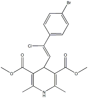 dimethyl 4-[2-(4-bromophenyl)-2-chlorovinyl]-2,6-dimethyl-1,4-dihydro-3,5-pyridinedicarboxylate Structure