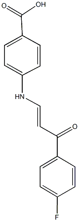 4-{[3-(4-fluorophenyl)-3-oxo-1-propenyl]amino}benzoic acid Structure