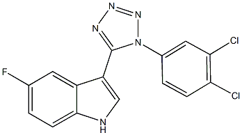 3-[1-(3,4-dichlorophenyl)-1H-tetraazol-5-yl]-5-fluoro-1H-indole Structure