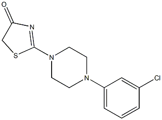 2-[4-(3-chlorophenyl)-1-piperazinyl]-1,3-thiazol-4(5H)-one Structure