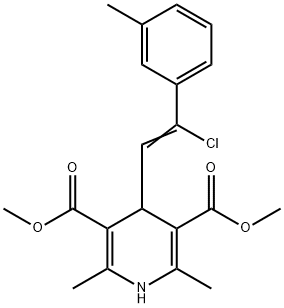 dimethyl 4-[2-chloro-2-(3-methylphenyl)vinyl]-2,6-dimethyl-1,4-dihydro-3,5-pyridinedicarboxylate 구조식 이미지
