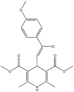 dimethyl 4-[2-chloro-2-(4-methoxyphenyl)vinyl]-2,6-dimethyl-1,4-dihydro-3,5-pyridinedicarboxylate Structure
