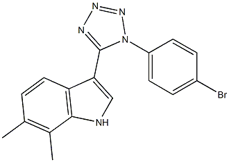 3-[1-(4-bromophenyl)-1H-tetraazol-5-yl]-6,7-dimethyl-1H-indole Structure