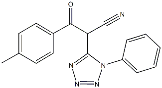 3-(4-methylphenyl)-3-oxo-2-(1-phenyl-1H-tetraazol-5-yl)propanenitrile Structure