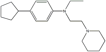 4-cyclopentyl-N-ethyl-N-[2-(1-piperidinyl)ethyl]aniline 구조식 이미지