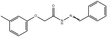 N'-benzylidene-2-(3-methylphenoxy)acetohydrazide Structure