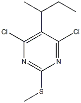 5-sec-butyl-4,6-dichloro-2-(methylsulfanyl)pyrimidine Structure