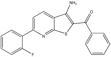 [3-amino-6-(2-fluorophenyl)thieno[2,3-b]pyridin-2-yl](phenyl)methanone 구조식 이미지