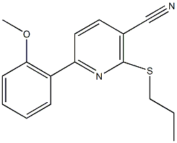 6-(2-methoxyphenyl)-2-(propylsulfanyl)nicotinonitrile 구조식 이미지