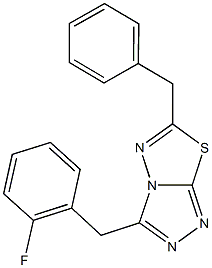 6-benzyl-3-(2-fluorobenzyl)[1,2,4]triazolo[3,4-b][1,3,4]thiadiazole Structure
