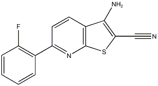 3-amino-6-(2-fluorophenyl)thieno[2,3-b]pyridine-2-carbonitrile 구조식 이미지