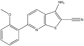 3-amino-6-(2-methoxyphenyl)thieno[2,3-b]pyridine-2-carbonitrile Structure