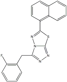 3-(2-fluorobenzyl)-6-(1-naphthyl)[1,2,4]triazolo[3,4-b][1,3,4]thiadiazole Structure