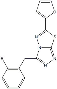 3-(2-fluorobenzyl)-6-(2-furyl)[1,2,4]triazolo[3,4-b][1,3,4]thiadiazole 구조식 이미지