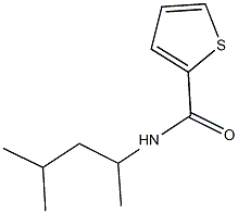 N-(1,3-dimethylbutyl)-2-thiophenecarboxamide 구조식 이미지