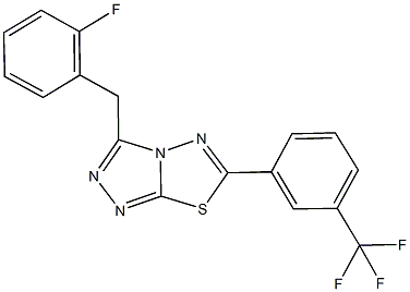 3-(2-fluorobenzyl)-6-[3-(trifluoromethyl)phenyl][1,2,4]triazolo[3,4-b][1,3,4]thiadiazole 구조식 이미지