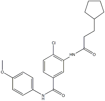 4-chloro-3-[(3-cyclopentylpropanoyl)amino]-N-(4-methoxyphenyl)benzamide Structure