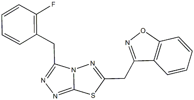 3-{[3-(2-fluorobenzyl)[1,2,4]triazolo[3,4-b][1,3,4]thiadiazol-6-yl]methyl}-1,2-benzisoxazole Structure