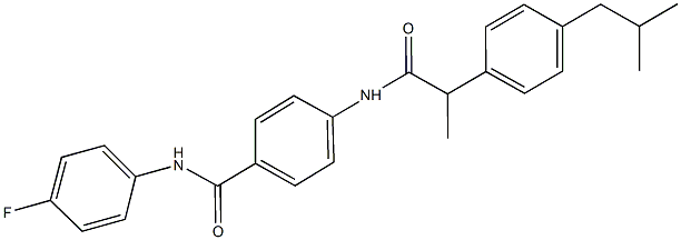 N-(4-fluorophenyl)-4-{[2-(4-isobutylphenyl)propanoyl]amino}benzamide Structure