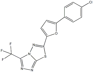 6-[5-(4-chlorophenyl)-2-furyl]-3-(trifluoromethyl)[1,2,4]triazolo[3,4-b][1,3,4]thiadiazole Structure