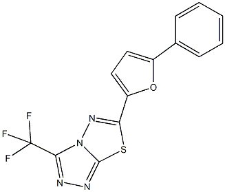 6-(5-phenyl-2-furyl)-3-(trifluoromethyl)[1,2,4]triazolo[3,4-b][1,3,4]thiadiazole 구조식 이미지