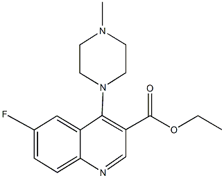 ethyl 6-fluoro-4-(4-methyl-1-piperazinyl)-3-quinolinecarboxylate Structure